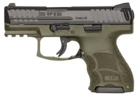 Heckler & Koch H&K VP9 SK 9mm Luger Double 3.39" 10+1 OD Green Interchangeable Backstrap Grip Black Slide - 81000097 Heckler & Koch H&K VP9 SK 9mm Luger Double 3.39" 10+1 OD Green Interchangeable Backstrap Grip Black Slide - 81000097