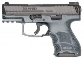 Heckler & Koch H&K VP9 SK 9mm Luger Double 3.39" 10+1 Gray Interchangeable Backstrap Grip Black Slide