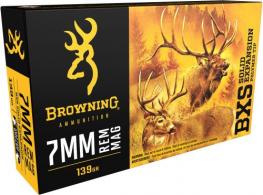 Browning Ammo BXS 7mm Rem Mag 139 gr Terminal Tip 20rd box