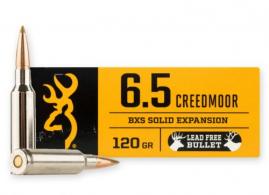Browning Ammo BXS 6.5 Creedmoor 120 gr Terminal Tip 20 Bx/ 10 Cs - B192400651