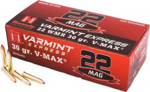 Hornady 832022 Varmint Express .22 WMR 30 GR V-Max 200 Bx/ 10 Cs - 156 Hornady 832022 Varmint Express .22 WMR 30 GR V-Max 200 Bx/ 10 Cs - 156