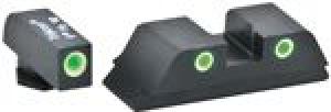 Ameriglo Classic 3-Dot Night Set for Glock White Outline Green Tritium Handgun Sight
