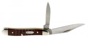 Case Peanut Folder 2.1"/1.53" Stainless Steel Clip Point/Drop Point Synthetic Brown - 00046 Case Peanut Folder 2.1"/1.53" Stainless Steel Clip Point/Drop Point Synthetic Brown - 00046