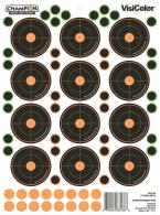Champion Targets VisiColor Self-Adhesive Paper 2" Bullseye Orange/Black 5 Pack