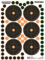 Champion Targets VisiColor Self-Adhesive Paper 3" Bullseye Orange/Black 5 Pack - 46135