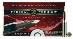 Federal Premium 6.5 CRD 140 gr Nosler Accubond (AB) 20 Bx/ 10 Cs Federal Premium 6.5 CRD 140 gr Nosler Accubond (AB) 20 Bx/ 10 Cs