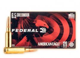 Federal American Eagle 6.5 Creedmoor 120 gr Open Tip Match (OTM) 20 Bx/ 10 Cs - AE65CRD2