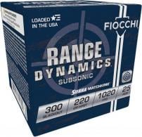 Fiocchi 300BlackMB  .300 Black 220 gr Sierra MatchKing Hollow Point Boat-Tail 25 Bx/ 20 Cs - 300BLKMB