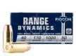 Main product image for Fiocchi 40ARD100 Range Dynamics Pistol 40 S&W 170 gr Full Metal Jacket Truncated-Cone (TCFMJ) 100 Per Box