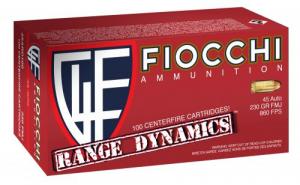 Fiocchi 45ARD100 Range Dynamics .45 ACP 230 GR Full Metal Jacket (FMJ) 100 Bx/ 5 Cs - 514