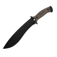 Kershaw 1077TAN Camp 10 Machete 10" 65Mn Carbon Steel Fixed Rubber Tan - 280 Kershaw 1077TAN Camp 10 Machete 10" 65Mn Carbon Steel Fixed Rubber Tan - 280