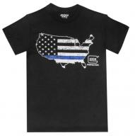 Glock Blue Line T-Shirt Short Sleeve Small Black - 137