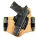 Galco KingTuk Air Natural Leather Backing w/Black Kydex Holster IWB fits For Glock 22 Right Hand - KA224