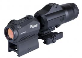 Sig Sauer Electro-Optics Romeo5 Combo 3x 20mm Obj 2 MOA Red Dot Black CR2032 Lithium (2) - SORJ53101 Sig Sauer Electro-Optics Romeo5 Combo 3x 20mm Obj 2 MOA Red Dot Black CR2032 Lithium (2) - SORJ53101