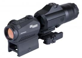 Main product image for Sig Sauer Electro-Optics Romeo5 Combo 3x 20mm Obj 2 MOA Red Dot Black CR2032 Lithium (2)