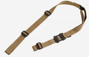 Magpul MS1 Sling 1.25" W x 48"- 60" L Adjustable Two-Point Coyote Nylon Webbing for Rifle - MAG513-COY