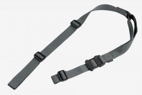 Magpul MS1 Sling 1.25" W x 48"- 60" L Adjustable Two-Point Gray Nylon Webbing for Rifle