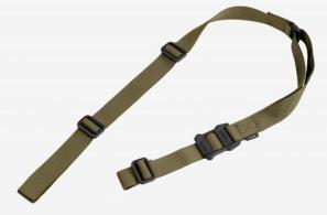 Magpul MS1 Sling 1.25" W x 48"- 60" L Adjustable Two-Point Ranger Green Nylon Webbing for Rifle - MAG513-RGR
