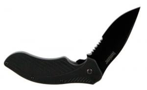 Kershaw Clash 3.10" Drop Point Part Serrated Black Oxide 8Cr13MoV SS FRN Black Handle Folding