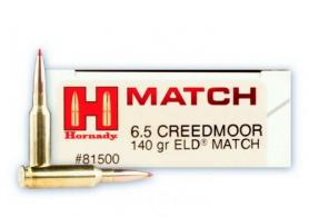 Hornady Match ELD Match 6.5mm Creedmoor Ammo 20 140gr  Round Box - 81500