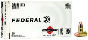 Federal Range and Target Full Metal Jacket 9mm Ammo 50 Round Box - RTP9115 Federal Range and Target Full Metal Jacket 9mm Ammo 50 Round Box - RTP9115