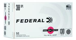 Federal Range and Target 38 Special 130 gr Full Metal Jacket 50rd box Federal Range and Target 38 Special 130 gr Full Metal Jacket 50rd box