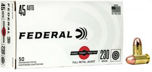 Federal Range and Target 45 ACP Ammo 230gr Full Metal Jacket 50rd box - RTP45230 Federal Range and Target 45 ACP Ammo 230gr Full Metal Jacket 50rd box - RTP45230