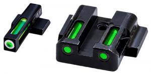 HiViz MPN321 LiteWave H3 Sight Set for S&W M&P Green Tritium White Outline Front Sight-Green Fiber Optic Rear Sight - 298