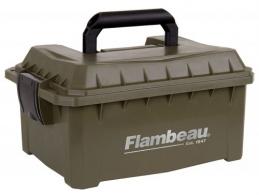 Flambeau Shotshell Ammo Can 12/20 Gauge 9.625" L x 7.5" W x 4.25" D 4 Boxes Tan - 7415SB Flambeau Shotshell Ammo Can 12/20 Gauge 9.625" L x 7.5" W x 4.25" D 4 Boxes Tan - 7415SB