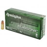 Remington Subsonic 9mm 147 GR Flat Nose Enclosed Base 50 Bx/ 10 Cs - S9MM9 Remington Subsonic 9mm 147 GR Flat Nose Enclosed Base 50 Bx/ 10 Cs - S9MM9