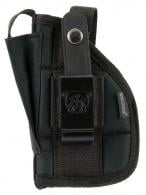 Bulldog Extreme Black Nylon Belt 2.5-3.75" Compact Auto, Most Ambidextrous Hand - FSN19C