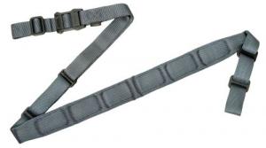 Magpul MS1 Sling 1.25"-1.88" W x 48"- 60" L Padded Two-Point Gray Nylon Webbing for Rifle