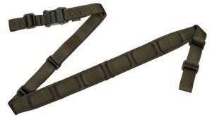 Magpul MS1 Sling 1.25"-1.88" W x 48"- 60" L Padded Two-Point Ranger Green for Rifle