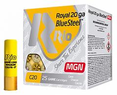 Rio Ammunition RBSM202 Royal BlueSteel Magnum 20 Gauge 3" 1 oz 2 Shot 25 Per Box/ 10 Cs - 970 Rio Ammunition RBSM202 Royal BlueSteel Magnum 20 Gauge 3" 1 oz 2 Shot 25 Per Box/ 10 Cs - 970