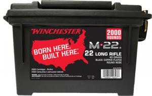 Winchester Ammo S22LRTPB M-22 .22 LR 40 GR Lead Round Nose 2000 Bx/ 2 Cans Cs - S22LRTBP