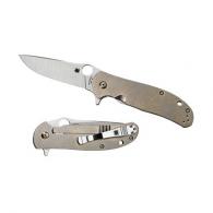 Spyderco Advocate 3.49" CPM-M4 Drop Point Plain Flipper Titanium - 260