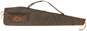 Browning Lona Rifle Case 48" Scoped Rifle Leather & Canvas Flint/Brown - 1413886948 Browning Lona Rifle Case 48" Scoped Rifle Leather & Canvas Flint/Brown - 1413886948