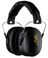 Browning HDR Hearing Protector Foam 37 dB Over the Head Black Ear Cups w/Black Band & Yellow Buckmark Logo - 12699 Browning HDR Hearing Protector Foam 37 dB Over the Head Black Ear Cups w/Black Band & Yellow Buckmark Logo - 12699