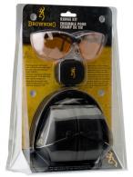 Browning Range Kit Plastic 27/31 dB Over the Head Black Ear Cups w/Black Band & Yellow Buckmark Logo Muffs, Orange Lens w - 126368 Browning Range Kit Plastic 27/31 dB Over the Head Black Ear Cups w/Black Band & Yellow Buckmark Logo Muffs, Orange Lens w - 126368