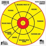 Pro-Shot SplatterShot Pistol Training Hanging Paper 12" Bullseye Red/Yellow 6 Per Pack - PTT6PK