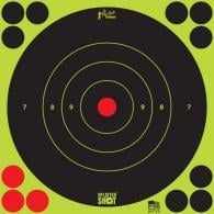 Pro-Shot SplatterShot Self-Adhesive Paper 8" Bullseye Black/Green 6 Per Pack - 8BGREEN6PK