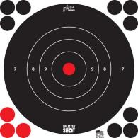 Pro-Shot SplatterShot Self-Adhesive Paper 8" Bullseye Black/White 6 Per Pack - 8BWHTE6PK