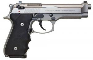 Beretta USA 92FS Brigadier *CA Compliant 9mm Luger 4.90" 10+1 Satin Stainless Steel Slide Black Hogue Wraparound Rubbe