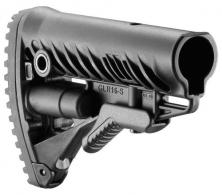 FAB Defense GLR-16 Buttstock with Anti-Rattle Mechanism Matte Black Synthetic for AR15/M16