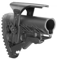 FAB Defense GLR-16 CP Buttstock with Adjustable Cheekrest & Anti-Rattle Mechanism Matte Black Synthetic for AR15/M4