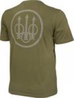 Beretta USA TS631T141607 Trident Short Sleeve T-Shirt Army Green Cotton Large - 86