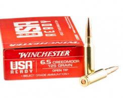 Winchester USA Ready 6.5 CRD 125GR. Open Tip 20ct Box - RED65
