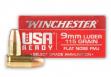Main product image for Winchester USA Ready Full Metal Jacket Flat Nose 9mm Ammo 115 gr 50 Round Box