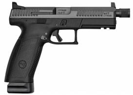 CZ-USA P-10 Full Size 9mm Double 4.50 21+1 Black Interchangeable Backstrap Grip Black Nitride Slide