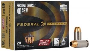 Federal Premium Personal Defense Hydra Shock Deep Hollow Point 40 S&W Ammo 20 Round Box - 10 Federal Premium Personal Defense Hydra Shock Deep Hollow Point 40 S&W Ammo 20 Round Box - 10